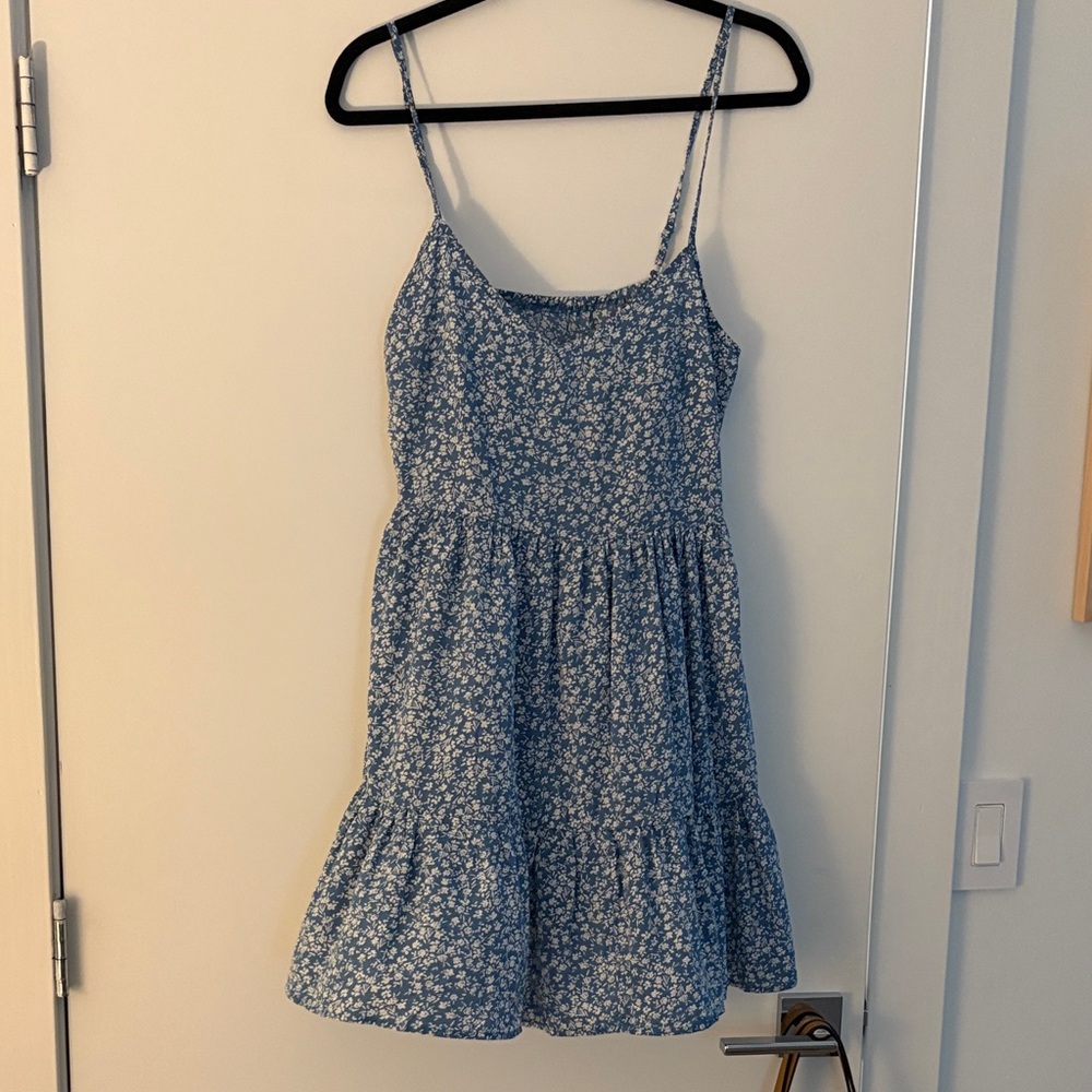 SHEIN Blue Floral Mini Dress